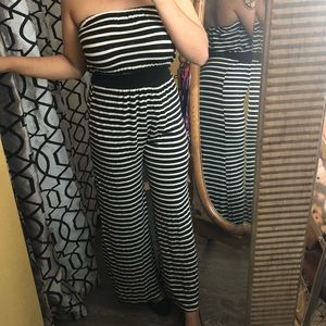 Horizontal Striped Jumpsuit